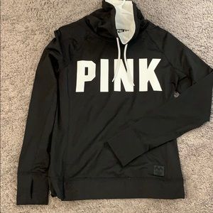 PINK VS black cowelnexk sweatshirt